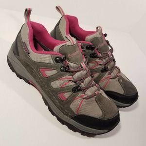 Bearpaw Juniper Lo Hiking Trekking Trail Shoes Gray Pink Women's US 8.5 EUR 40